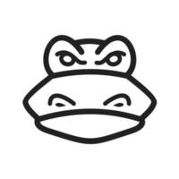 Crocodile Face Line Icon vector