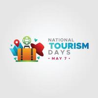 National Tourism Day Design Background For Greeting Moment vector