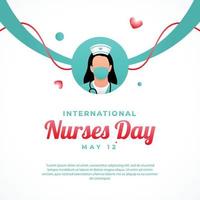 Happy Nurses Day Design Background For Greeting Moment vector