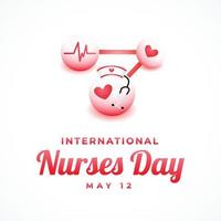 Happy Nurses Day Design Background For Greeting Moment vector