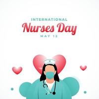 Happy Nurses Day Design Background For Greeting Moment vector