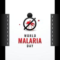 fondo de diseño del día mundial de la malaria para el momento internacional vector