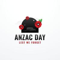 fondo de diseño del día de anzac para el momento conmemorativo vector