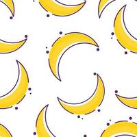 seamless moon pattern vector