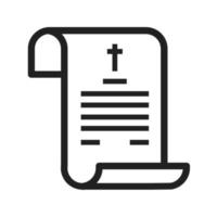 Death Certificate Line Icon vector