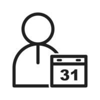Event Management Line Icon vector