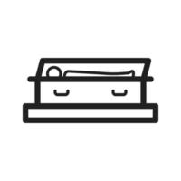 Open Casket Line Icon vector