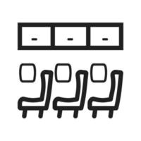 Seats in Plane Line Icon vector