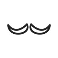 Moustache Line Icon vector