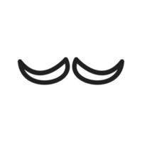 icono de línea de bigote vector