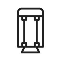 Carbon Heater Line Icon vector