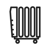 Oil Heater Line Icon vector
