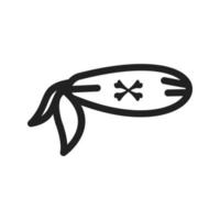 Pirate Bandana Line Icon vector