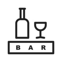 Bar Sign Line Icon vector