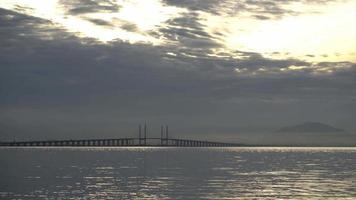 Morgenansicht der Architektur Penang-Brücke video