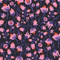 Seamless pattern with flowers vector