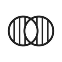 Discrete Math Line Icon vector