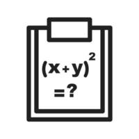 Solving Formula Line Icon vector