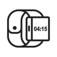Right Side View Line Icon vector