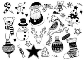 colección festiva de elementos de imágenes prediseñadas de navidad