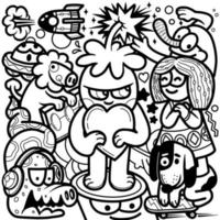 Cute monsters group ,set of funny cute monsters, aliens or fanta vector