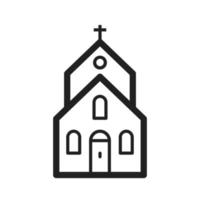 Church Building I Line Icon vector