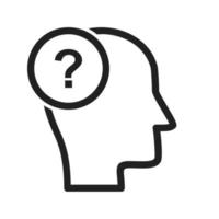 Questioning Skills Line Icon vector