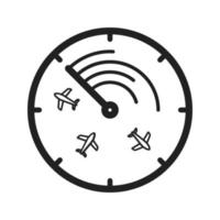 Radar Screen Line Icon vector