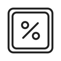 Percentage Symbol Line Icon vector