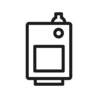 Solid Fuel Boiler Line Icon vector