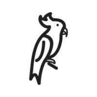 Parrot Line Icon vector