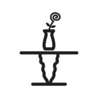 Cafe Table Line Icon vector