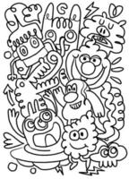 group of friends funny,Illustration, Cute hand drawn doodles , vector