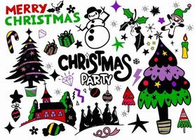 Festive christmas clipart elements collection vector