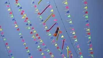 Indian flag decoration hang at temple video