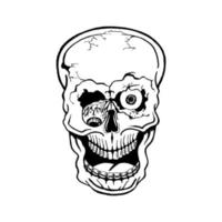 Zombie Skulls Hand Drawn Vector