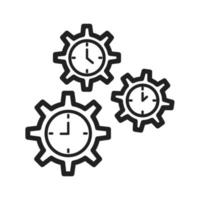 Time Management Line Icon vector