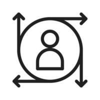 User Predictions Line Icon vector