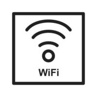 WiFi Sign Line Icon vector