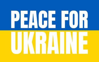 Peace for Ukraine banner. vector