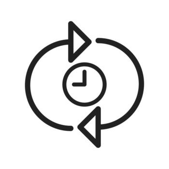 Time Optimization Line Icon vector