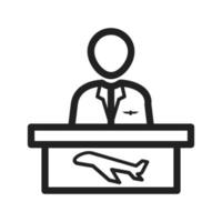 Flight Information Line Icon vector