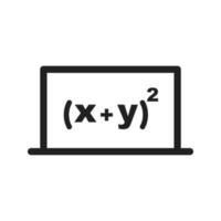 icono de línea de fórmula en línea vector