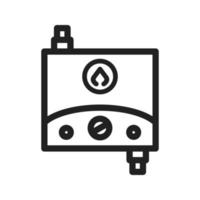 Tankless Water Heater Line Icon vector