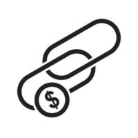 Link Sales Line Icon vector
