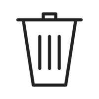 Trash Bin Line Icon vector