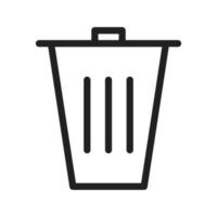 Trash Bin Line Icon vector