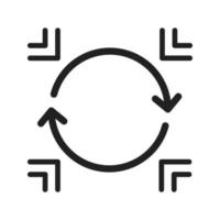 Data Synchronization Line Icon vector