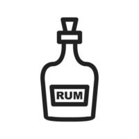 Bottle of Rum Line Icon vector