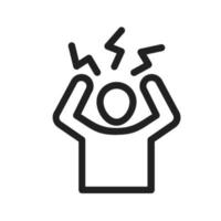 Anger Management Line Icon vector